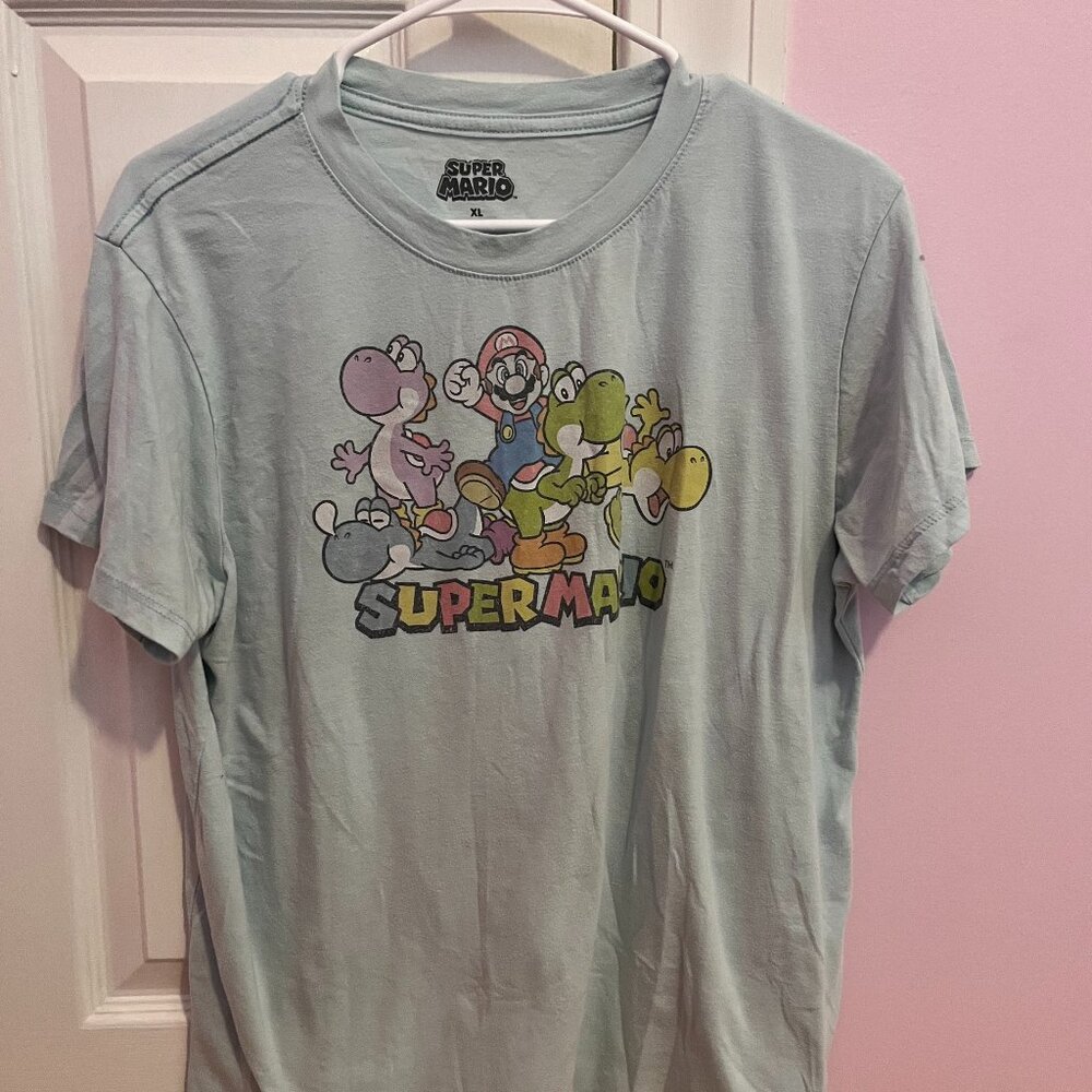 Extra-large blue Super Mario shirt, only worn a few times